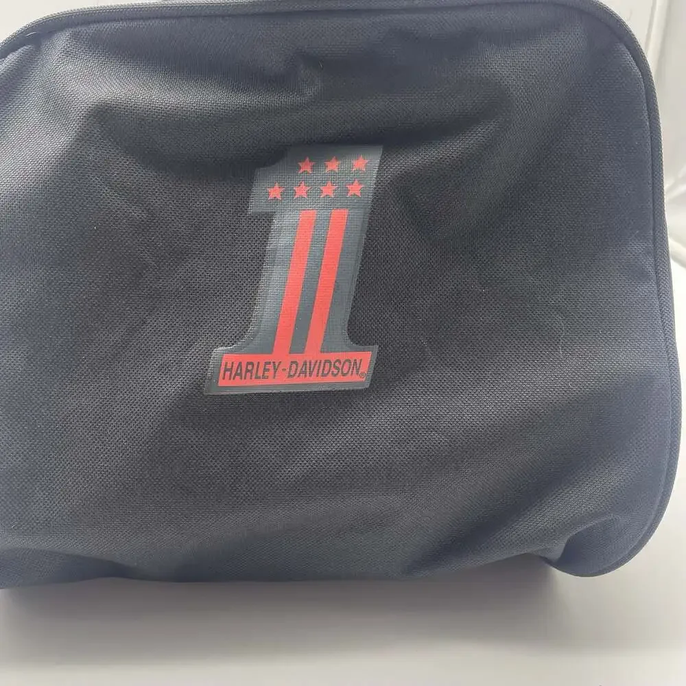 Harley-Davidson Black & Red Sport Stripe Duffel Gym Travel Bag